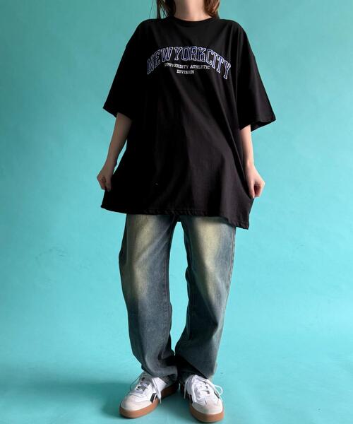 Tシャツ・カットソー NM5MM04M セール】WOND/NEWYORKCITY刺繍T（Tシャツ/カットソー）｜WOND