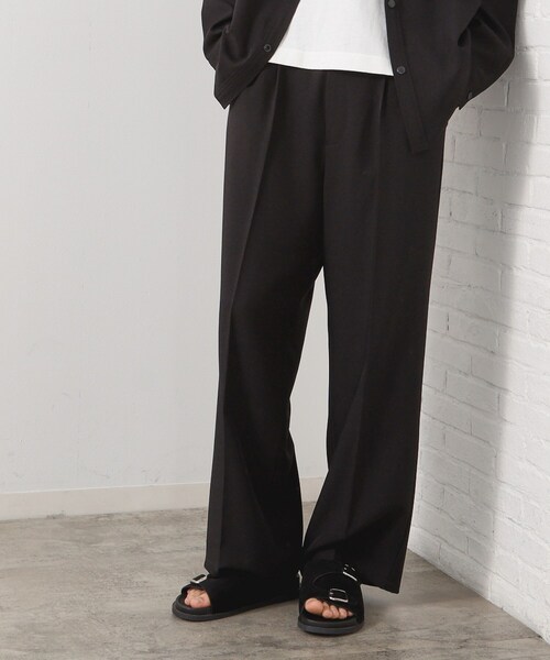 THE SHOP TK （ザ ショップ ティーケー ）の「タックワイドスラックス【セットアップ可/洗濯機OK】（その他パンツ・メンズ・グレー系2/ブラック・02/03）」の7枚目の写真