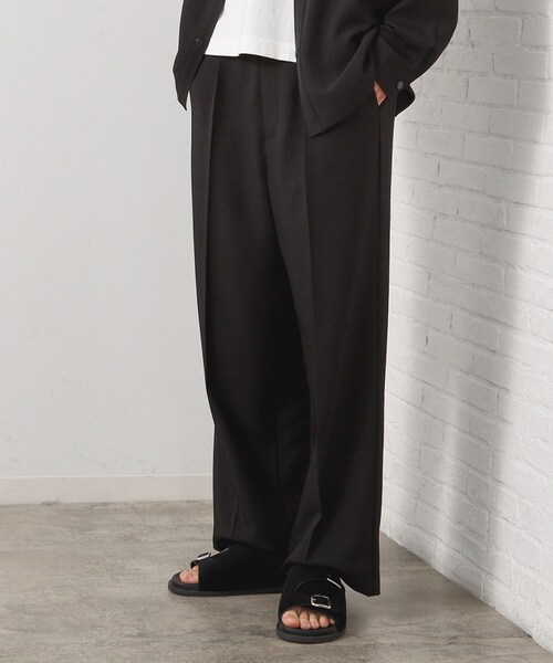 THE SHOP TK （ザ ショップ ティーケー ）の「タックワイドスラックス【セットアップ可/洗濯機OK】（その他パンツ・メンズ・グレー系2/ブラック・02/03）」の8枚目の写真