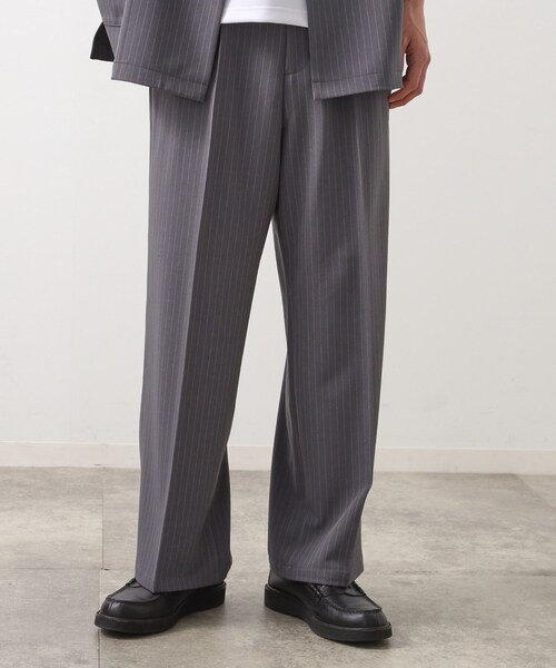 THE SHOP TK （ザ ショップ ティーケー ）の「タックワイドスラックス【セットアップ可/洗濯機OK】（その他パンツ・メンズ・グレー系2/ブラック・02/03）」の21枚目の写真