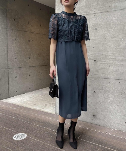 aity（アイティ）の「レースバックリボンIラインドレス  結婚式 二次会 成人式 同窓会 パーティードレス オケージョンドレス お呼ばれワンピース（ドレス・レディース・ブラック/ピンクベージュ/ダークネイビー/ボルドー・38(M)）」の13枚目の写真