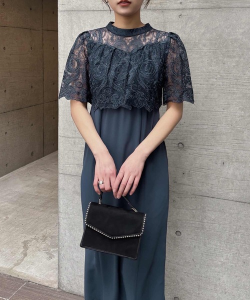 aity（アイティ）の「レースバックリボンIラインドレス  結婚式 二次会 成人式 同窓会 パーティードレス オケージョンドレス お呼ばれワンピース（ドレス・レディース・ブラック/ピンクベージュ/ダークネイビー/ボルドー・38(M)）」の14枚目の写真