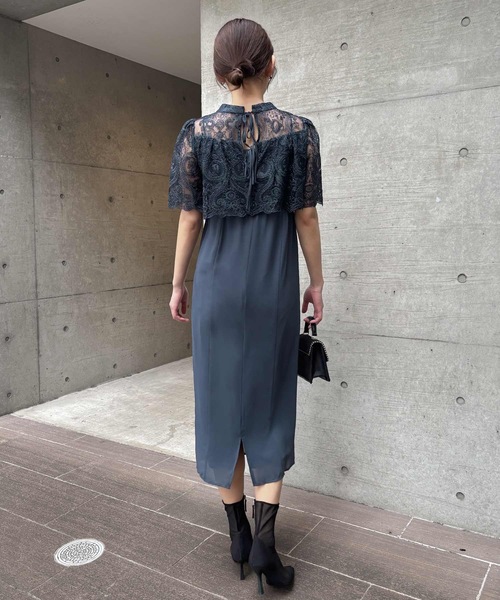 aity（アイティ）の「レースバックリボンIラインドレス  結婚式 二次会 成人式 同窓会 パーティードレス オケージョンドレス お呼ばれワンピース（ドレス・レディース・ブラック/ピンクベージュ/ダークネイビー/ボルドー・38(M)）」の16枚目の写真