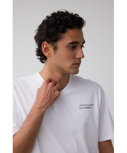 AZUL by moussy(アズールバイマウジー)の「AZコットン Success VネックTシャツ(Tシャツ/カットソー・メンズ・ブラック/ライトピンク/ホワイト・SMALL/MEDIUM/LARGE)」の4枚目の写真