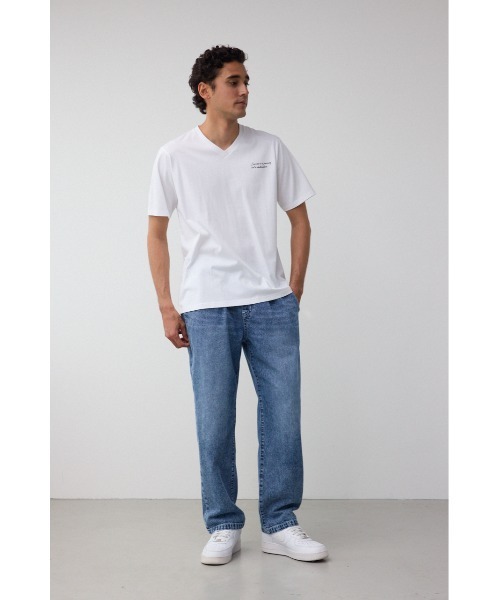 AZUL by moussy(アズールバイマウジー)の「AZコットン Success VネックTシャツ(Tシャツ/カットソー・メンズ・ブラック/ライトピンク/ホワイト・SMALL/MEDIUM/LARGE)」の6枚目の写真