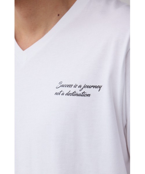 AZUL by moussy(アズールバイマウジー)の「AZコットン Success VネックTシャツ(Tシャツ/カットソー・メンズ・ブラック/ライトピンク/ホワイト・SMALL/MEDIUM/LARGE)」の11枚目の写真