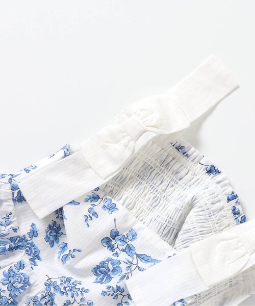 apres les cours（アプレレクール）の「【ジュニア対応】ヴィンテージフラワーセットアップ＿アプレレクールマシェリ（セットアップ・キッズ・ブルー/レッド・90/100/110/120/130/140）」の4枚目の写真