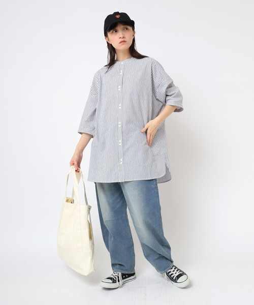 URCH RNA(アーチ アールエヌエー)の「B2878 アトリエチュニックハーフスリーブシャツ2(シャツ/ブラウス・レディース・ベージュ系その他/ホワイト×ブラック/ピンク/ホワイト/オフホワイト/ブルー系その他/ミント・FREE)」の14枚目の写真