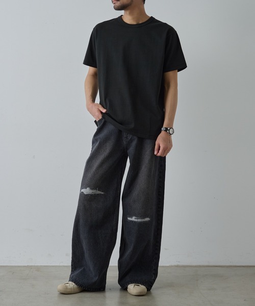 COLONY 2139（コロニートゥーワンスリーナイン）の「ワイドストレートクラッシュデニム（デニムパンツ・メンズ・サックスブルー/ブラック系その他・SMALL/MEDIUM/LARGE）」の21枚目の写真