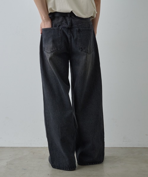 COLONY 2139（コロニートゥーワンスリーナイン）の「ワイドストレートクラッシュデニム（デニムパンツ・メンズ・サックスブルー/ブラック系その他・SMALL/MEDIUM/LARGE）」の5枚目の写真