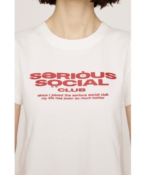 SLY（スライ）の「COMPACT LOGO T/SH コンパクト ロゴ Tシャツ 半袖 夏服（Tシャツ/カットソー・レディース・ホワイト/ライトブラック/ブラウン/イエロー/ネイビー・FREE）」の7枚目の写真