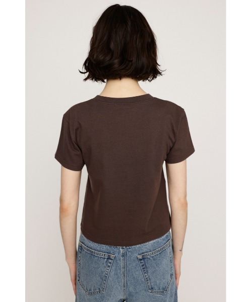 SLY（スライ）の「COMPACT LOGO T/SH コンパクト ロゴ Tシャツ 半袖 夏服（Tシャツ/カットソー・レディース・ホワイト/ライトブラック/ブラウン/イエロー/ネイビー・FREE）」の19枚目の写真