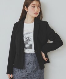 index（インデックス）の「ストレッチテーラードジャケット/セットアップ対応【洗える/抗ピル/接触冷感】（テーラードジャケット）」