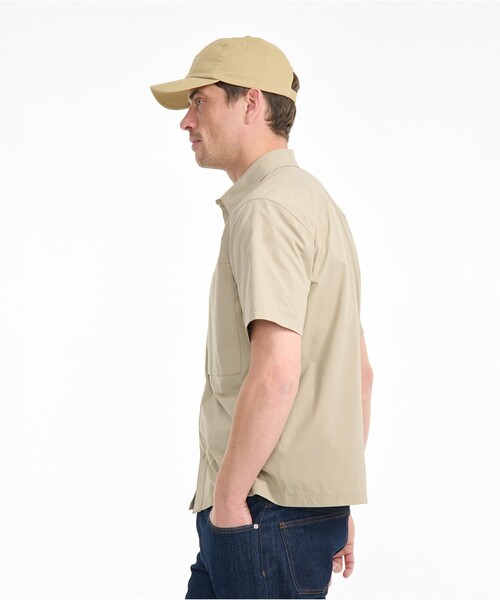 AIGLE(エーグル)の「吸水速乾性 UVカット ショートスリーブシャツ(シャツ/ブラウス・メンズ・モスグリーン/ベージュ・M/L/XL)」の3枚目の写真