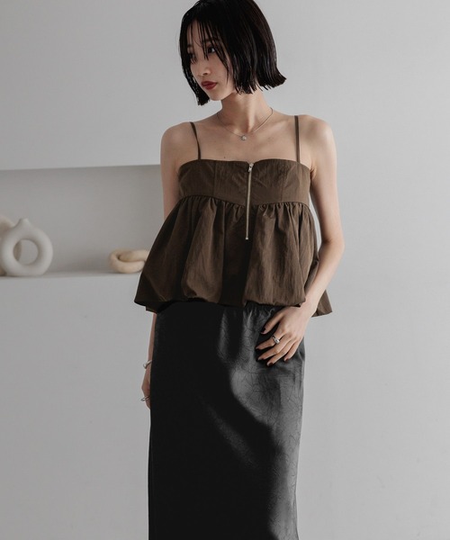 トップス tope tube top peto セール】バルーンZIPキャミソール 289811（キャミソール）｜LOWRYS