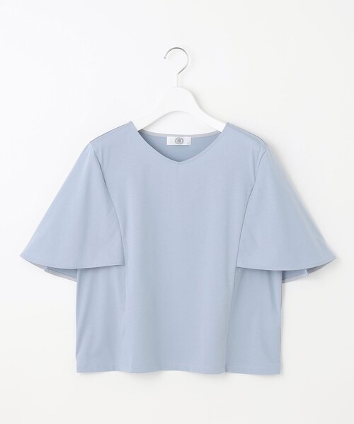 J.PRESS(ジェイプレス)の「【洗える・接触冷感】プレーティングジャージー ケープ風 カットソー(Tシャツ/カットソー・レディース・ホワイト系/スカイブルー系/ベージュ系/ブラック系・T15/T13)」の17枚目の写真