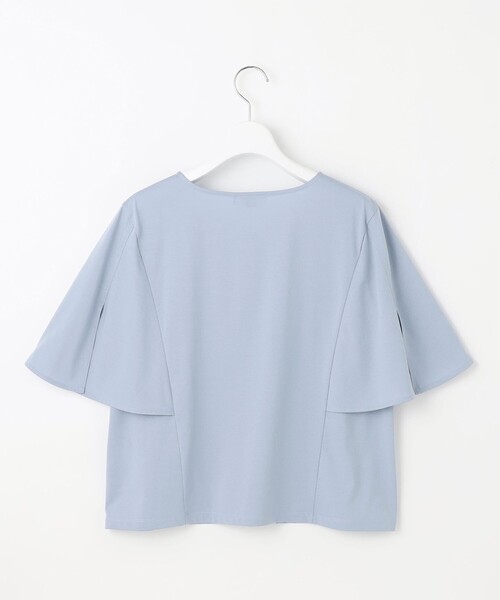 J.PRESS(ジェイプレス)の「【洗える・接触冷感】プレーティングジャージー ケープ風 カットソー(Tシャツ/カットソー・レディース・ホワイト系/スカイブルー系/ベージュ系/ブラック系・T15/T13)」の18枚目の写真