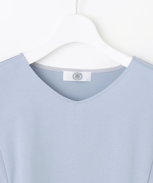 J.PRESS(ジェイプレス)の「【洗える・接触冷感】プレーティングジャージー ケープ風 カットソー(Tシャツ/カットソー・レディース・ホワイト系/スカイブルー系/ベージュ系/ブラック系・T15/T13)」の19枚目の写真
