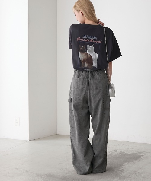 forksy.】アソート キャットプリント 半袖Tシャツ forksy.│MONO