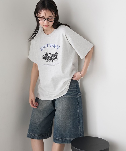 forksy.】アソート キャットプリント 半袖Tシャツ forksy.│MONO