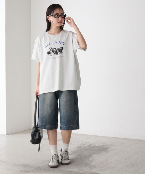forksy.】アソート キャットプリント 半袖Tシャツ forksy.│MONO-MART