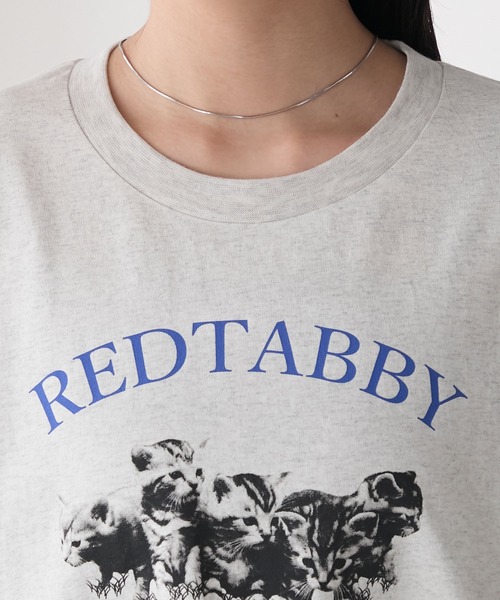 forksy.(フォルクシー)の「【forksy.】アソート キャットプリント 半袖Tシャツ(Tシャツ/カットソー・レディース・ライトピンク/ブラック/ホワイト/ライトグレー・FREE)」の6枚目の写真