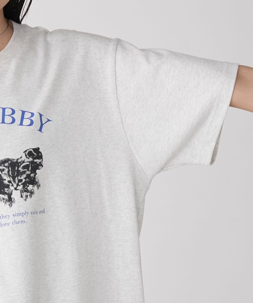 forksy.(フォルクシー)の「【forksy.】アソート キャットプリント 半袖Tシャツ(Tシャツ/カットソー・レディース・ライトピンク/ブラック/ホワイト/ライトグレー・FREE)」の7枚目の写真