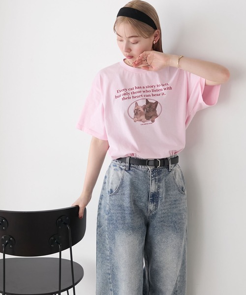 A CHOCK★ゆったり プリント柄 コットン Tシャツ AK2 SK5611EM000028_fw_thumbM.jpg