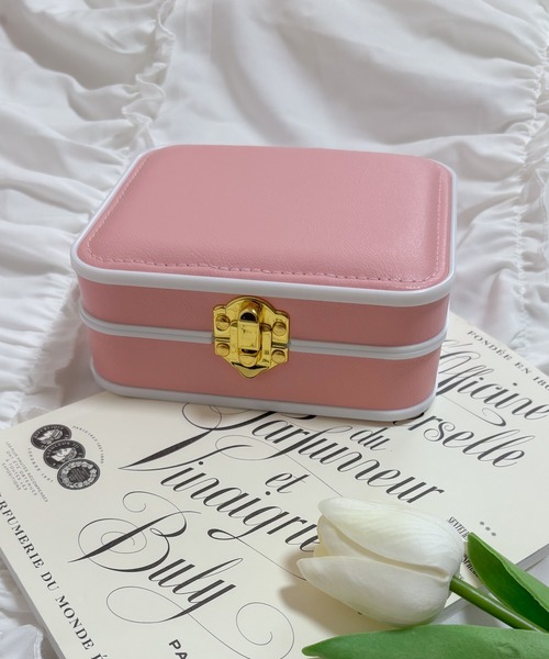 【未使用】ブルガリ　ジュエリーケース 旅行用に便利　レザー製スリムポーチ ピンク BVLGARI - 新品✴︎ブルガリ BVLGARI アクセサリーポーチ