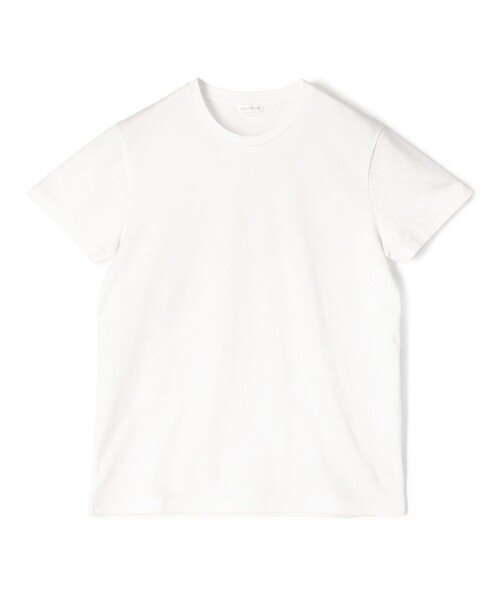 GALERIE VIE(ギャルリー ヴィー)の「ファインコットン クルーネックTシャツ(Tシャツ/カットソー・レディース・ホワイト/ネイビー/グレー/ライトグレー・FREE)」の1枚目の写真
