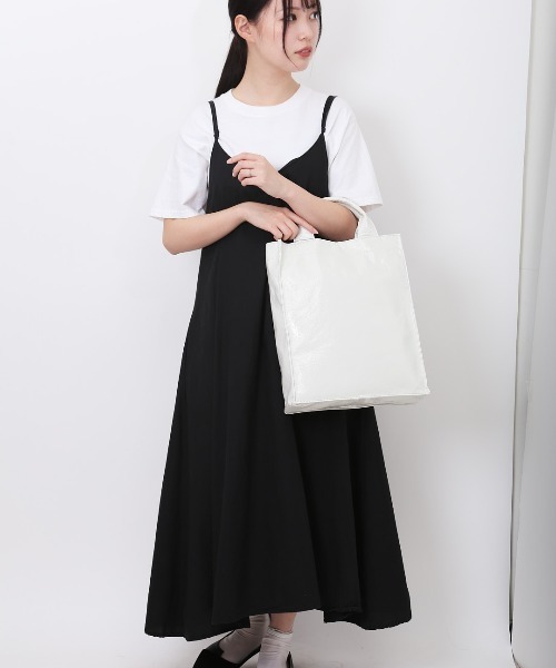 cache cache(カシュ カシュ)の「cache cache カシュカシュ タテ型ショッパー(トートバッグ・レディース・シルバー/グリーン/アイボリー/ブラック/ベージュ・FREE)」の7枚目の写真
