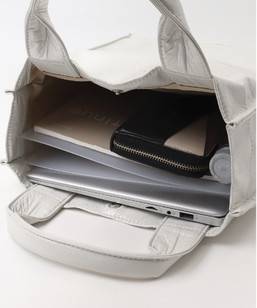cache cache(カシュ カシュ)の「cache cache カシュカシュ タテ型ショッパー(トートバッグ・レディース・シルバー/グリーン/アイボリー/ブラック/ベージュ・FREE)」の12枚目の写真