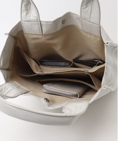 cache cache(カシュ カシュ)の「cache cache カシュカシュ タテ型ショッパー(トートバッグ・レディース・シルバー/グリーン/アイボリー/ブラック/ベージュ・FREE)」の13枚目の写真
