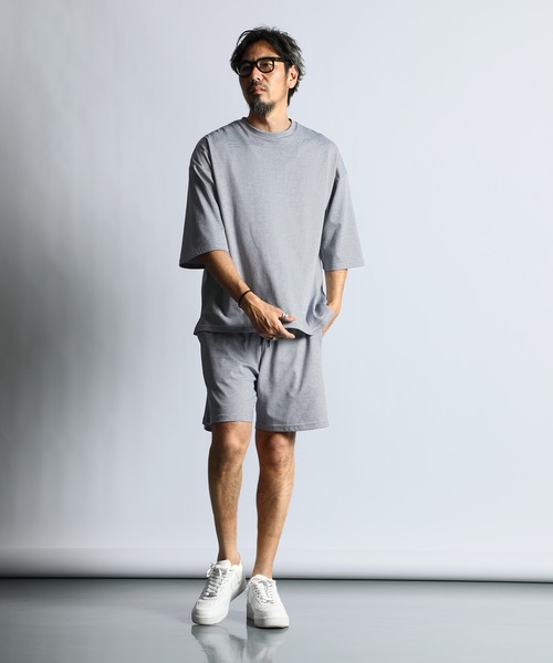 The DUFFER of ST.GEORGE(ザダファーオブセントジョージ)の「COOLMAX 2LAYERS RELAX FIT NARROW BORDER SHORTS:セットアップ 2層構造 吸水速乾クールマックス リラックスフィット ナローボーダーショーツ(その他パンツ・メンズ・ネイビー/ライトグレー/ダークグレー・X-LARGE/MEDIUM/LARGE)」の9枚目の写真