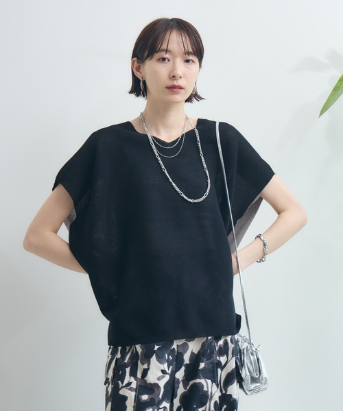 セール】前後バイカラーVネックプルオーバー（Tシャツ