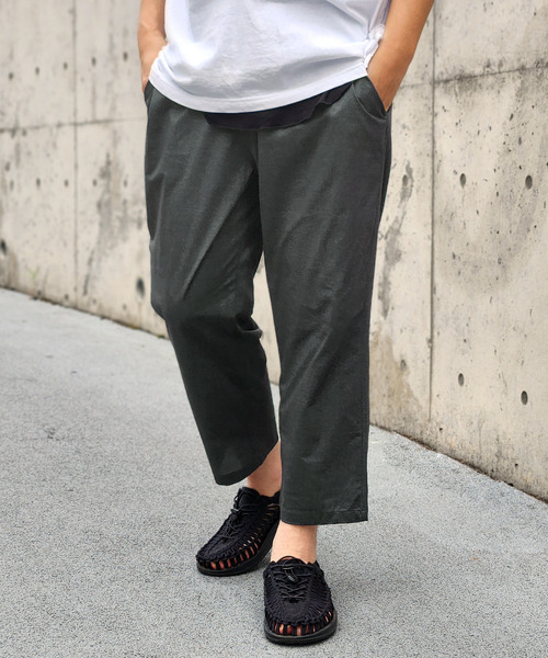 ikka（イッカ）の「【吸水速乾／セットアップ対応】GOKU楽AIRクロップドパンツ（その他パンツ・メンズ・ネイビー/グレー/チャコールグレー/ベージュ・M/L/S/XL）」の2枚目の写真