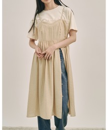 moi tytto | アシメデザインレイヤードキャミワンピース(ワンピース)