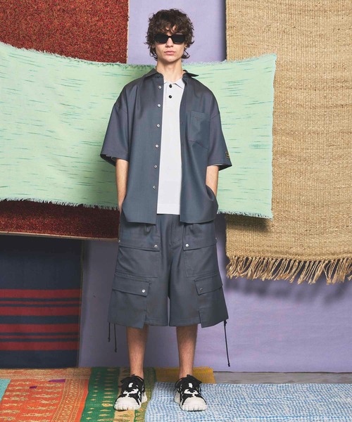 MAISON SPECIAL プライムオーバーニットポロシャツ 46 ブラック UNISEX》OUTLAST Prime-Over Crew Neck Knit Polo Shirt/アウト