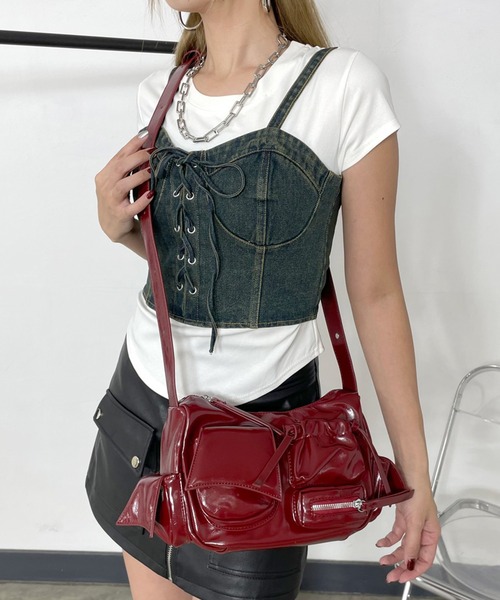 rire(リル)の「5ポケット2WAYショルダーバッグ(ショルダーバッグ・レディース・ブラウン/ワインレッド/ブラック/オフホワイト・FREE)」の13枚目の写真