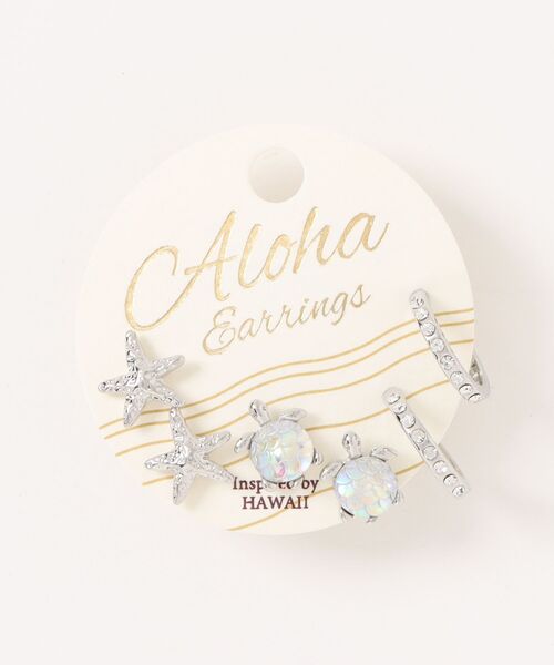 AMINA COLLECTION(アミナコレクション)の「Kahiko/カヒコ ピアス ホヌスタフィー 3組セット 4CBZ5102(ピアス(両耳用)・レディース・シルバー/ゴールド・FREE)」の11枚目の写真