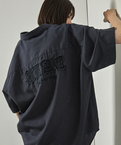 Bravest Studios シャツ　半袖 Alfred Alex】ヴィンテージメイクダメージパッチロゴ半袖シャツ