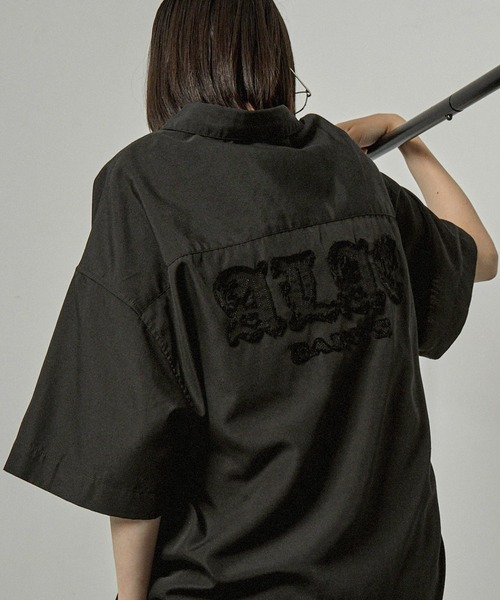 Alfred Alex(アルフレッドアレックス)の「【Alfred Alex】ヴィンテージメイクダメージパッチロゴ半袖シャツ(シャツ/ブラウス・メンズ・ブラック/チャコール/ダークブルー・S/M/L)」の14枚目の写真