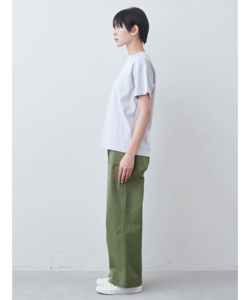 THREE FIFTY STANDARD（スリーフィフティースタンダード）の「ＴＨＲＥＥ　ＦＩＦＴＹ　ＳＴＡＮＤＡＲＤ　シルキーな肌ざわりのベーシックなＴシャツ（Tシャツ/カットソー・レディース・ライトブルーグレー/ネイビー/オフホワイト・M/L/LL）」の11枚目の写真
