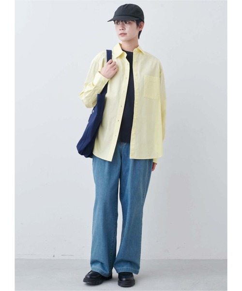 THREE FIFTY STANDARD（スリーフィフティースタンダード）の「ＴＨＲＥＥ　ＦＩＦＴＹ　ＳＴＡＮＤＡＲＤ　シルキーな肌ざわりのベーシックなＴシャツ（Tシャツ/カットソー・レディース・ライトブルーグレー/ネイビー/オフホワイト・M/L/LL）」の21枚目の写真