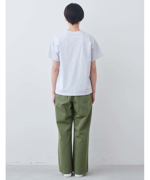 THREE FIFTY STANDARD（スリーフィフティースタンダード）の「ＴＨＲＥＥ　ＦＩＦＴＹ　ＳＴＡＮＤＡＲＤ　シルキーな肌ざわりのベーシックなＴシャツ（Tシャツ/カットソー・レディース・ライトブルーグレー/ネイビー/オフホワイト・M/L/LL）」の12枚目の写真