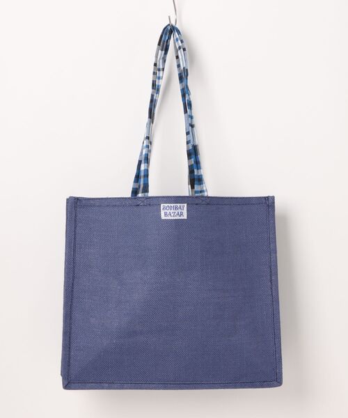 HOLLYWOOD RANCH MARKET（ハリウッドランチマーケット）の「BOMBAY BAZAR ｼﾞｭｰﾄﾊﾞｯｸﾞ MEDIUM（トートバッグ・メンズ・ホワイト/レッド/ネイビー・ONE SIZE）」の2枚目の写真