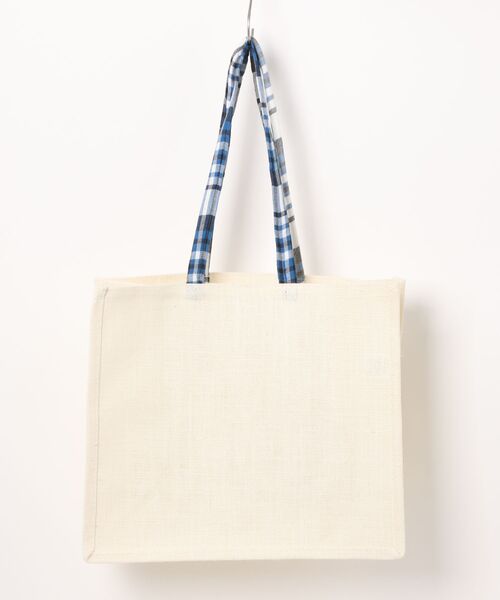 HOLLYWOOD RANCH MARKET（ハリウッドランチマーケット）の「BOMBAY BAZAR ｼﾞｭｰﾄﾊﾞｯｸﾞ MEDIUM（トートバッグ・メンズ・ホワイト/レッド/ネイビー・ONE SIZE）」の4枚目の写真