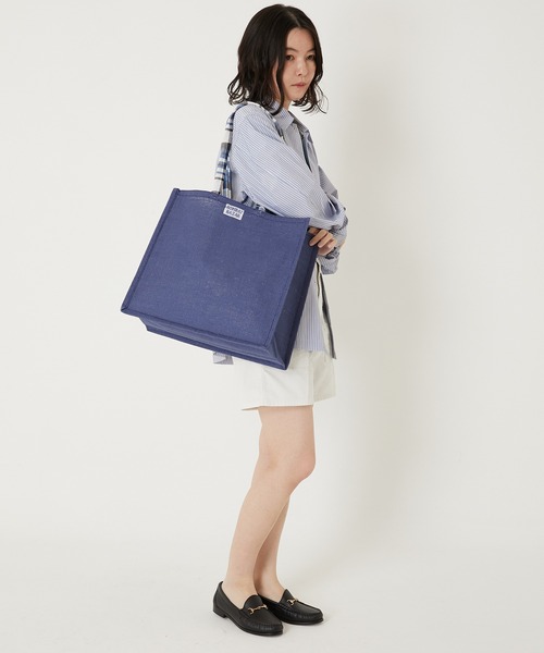 HOLLYWOOD RANCH MARKET（ハリウッドランチマーケット）の「BOMBAY BAZAR ｼﾞｭｰﾄﾊﾞｯｸﾞ MEDIUM（トートバッグ・メンズ・ホワイト/レッド/ネイビー・ONE SIZE）」の10枚目の写真