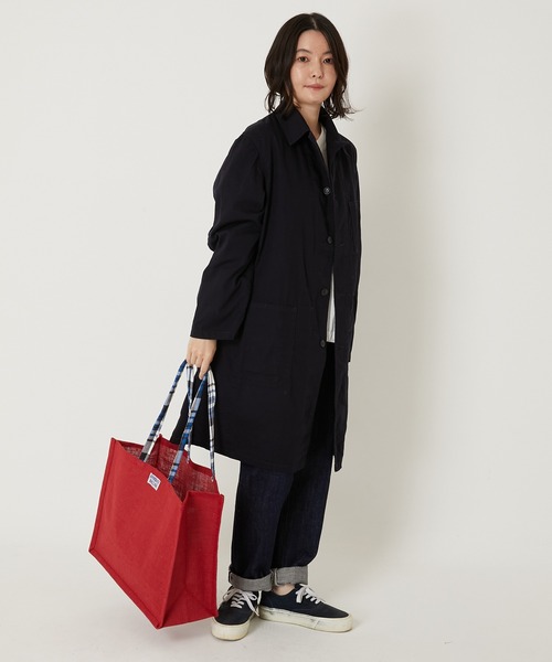 HOLLYWOOD RANCH MARKET（ハリウッドランチマーケット）の「BOMBAY BAZAR ｼﾞｭｰﾄﾊﾞｯｸﾞ MEDIUM（トートバッグ・メンズ・ホワイト/レッド/ネイビー・ONE SIZE）」の11枚目の写真