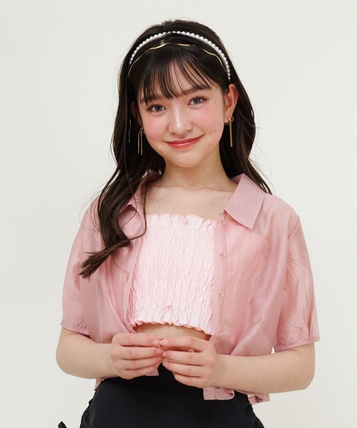PINKHUNT ピンクハント シャーリング キャミソール付きシアー